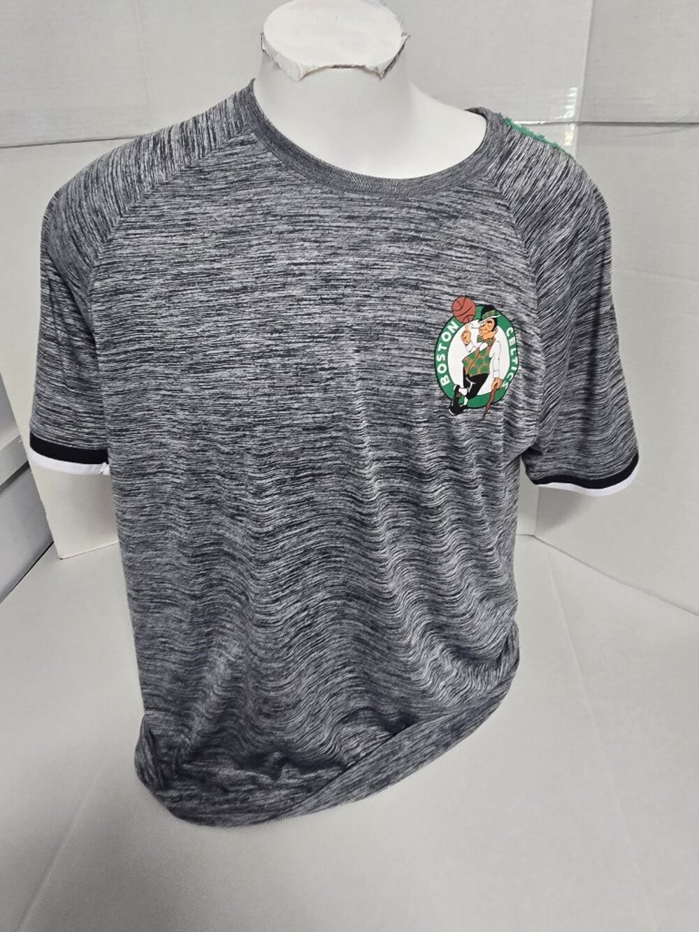 Boston Celtics NBA Performance T-Shirt | Adult XL | Athletic Gray